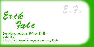 erik fule business card
