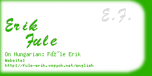 erik fule business card